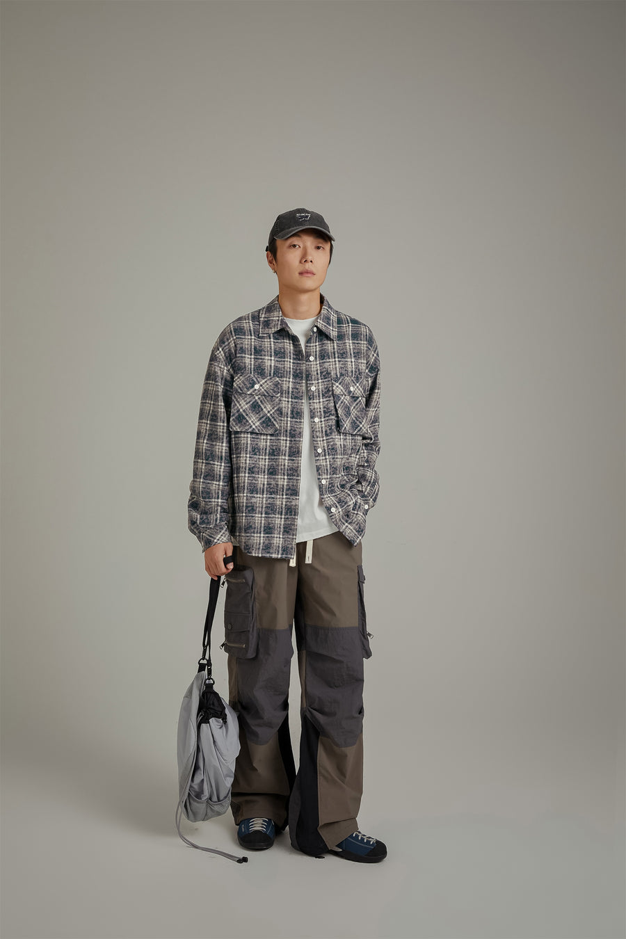 CHUU Back Design Loose Fit Check Shirt