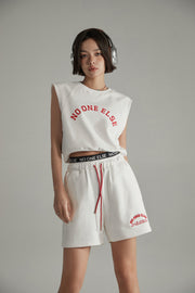 Noe Logo Cropped Sleeveless Sweatshirt