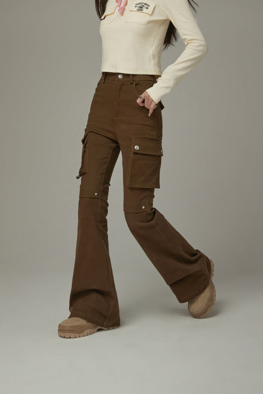 CHUU Pocket Bootcut Daily Pants