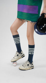 Noe Striped Basic High Socks