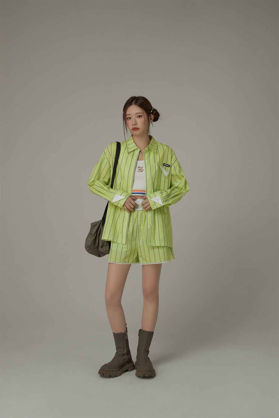 CHUU Striped Loose Fit Long Sleeve Shirt