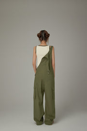 Basic Pocket Color Overalls