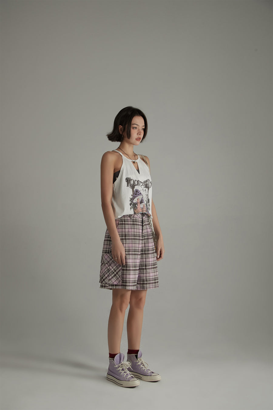 CHUU Retro Checked Color Loosefit Daily Shorts