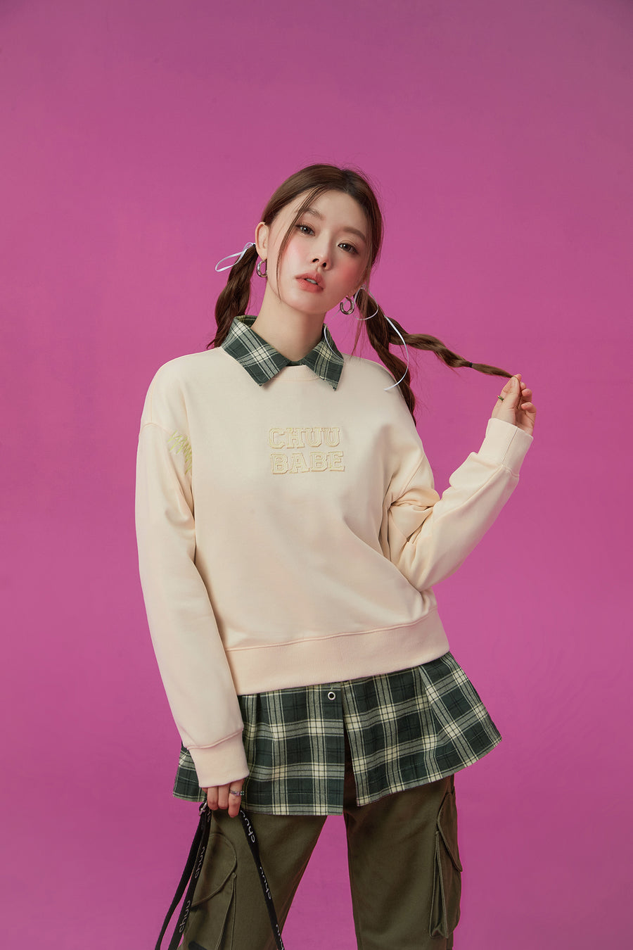 CHUU Logo Color Rouge Sweatshirt