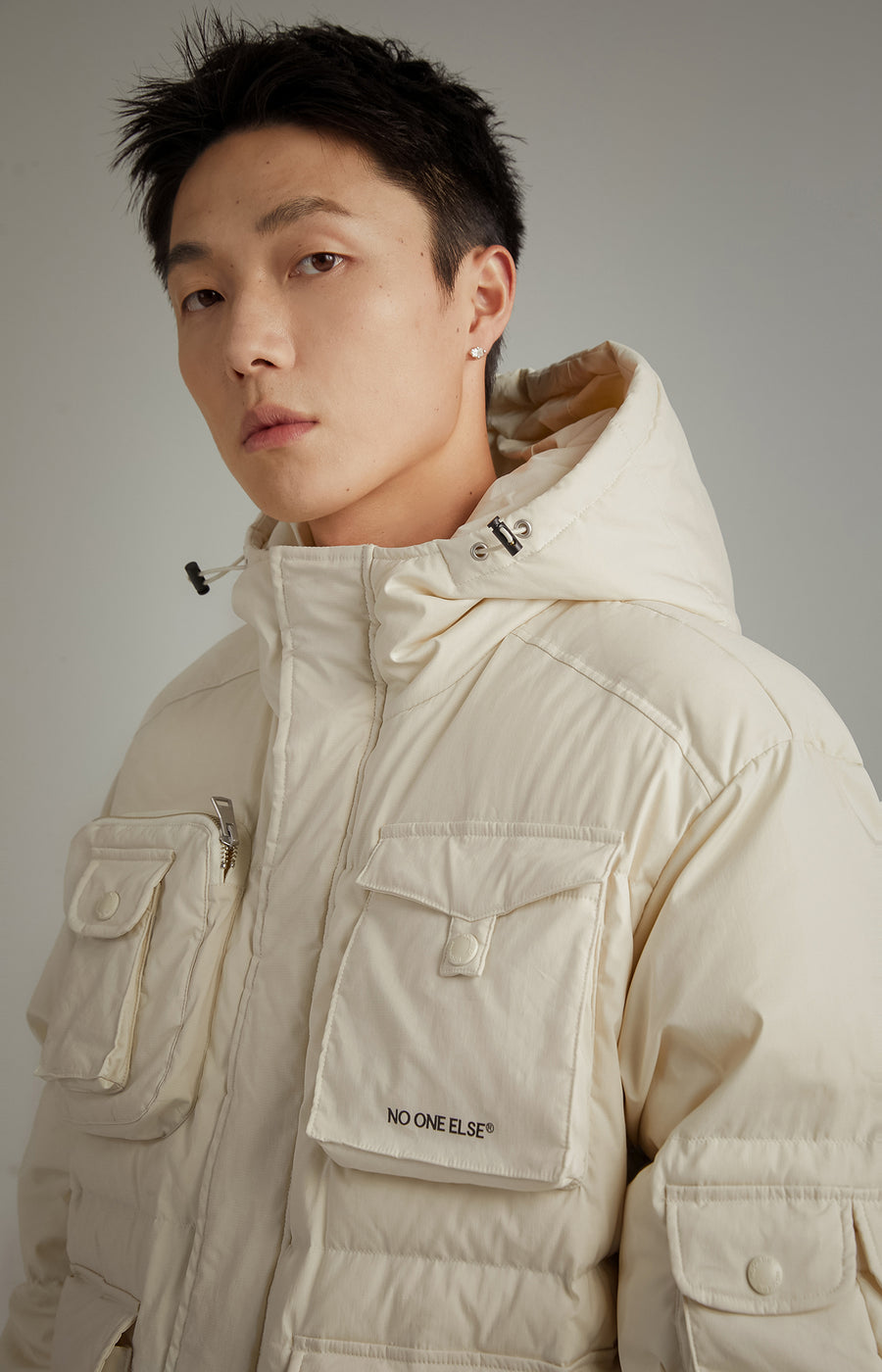 CHUU Hooded Multi-Pocket Padded Jacket