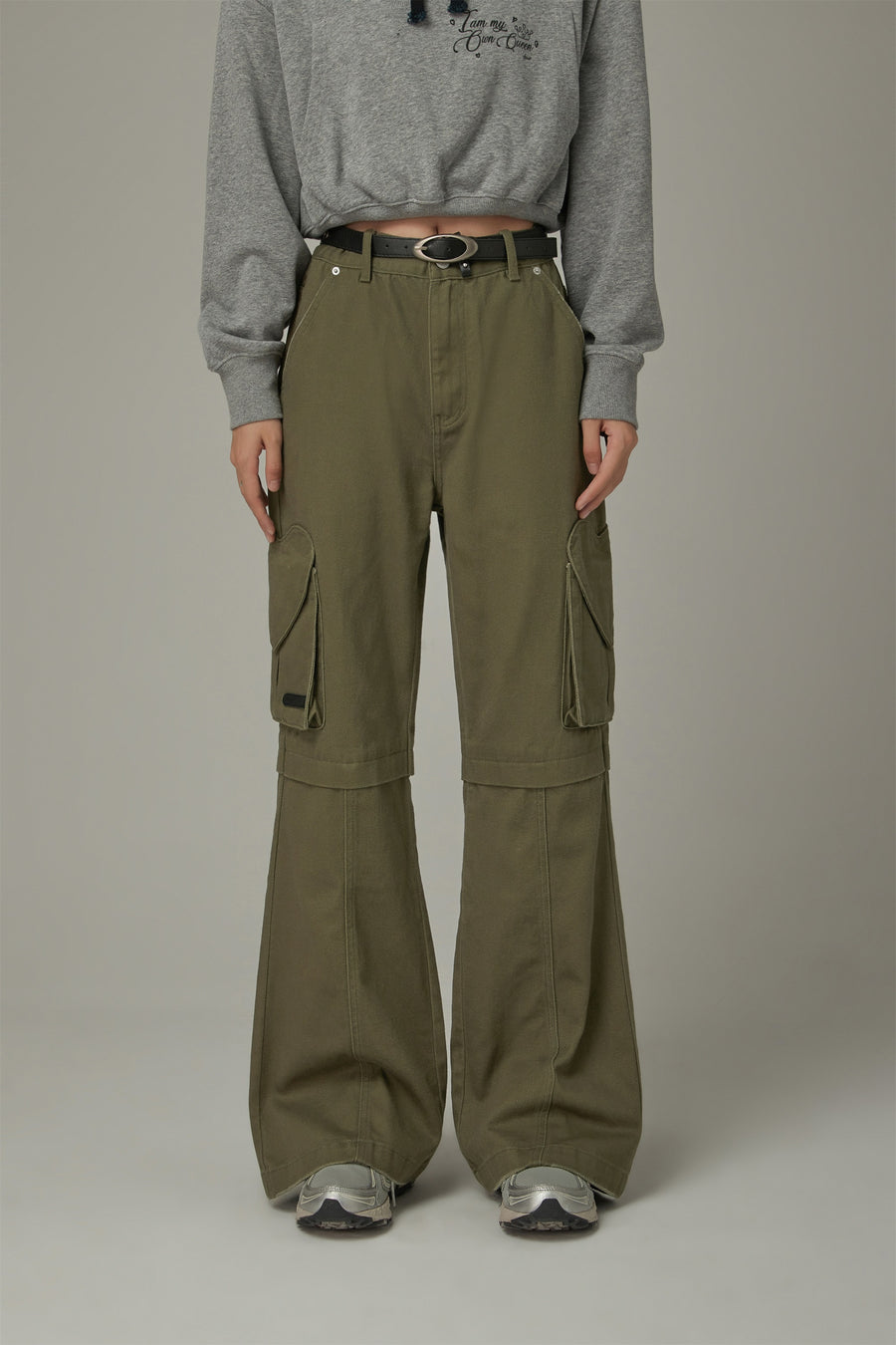 CHUU Bootcut Cargo Pocket Pants