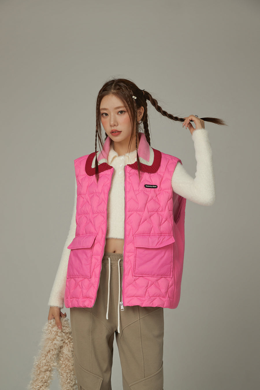 CHUU Quilted Padded Star Vest