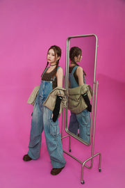 Big Pocket Denim Overalls