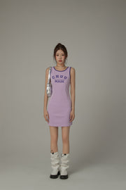 Fall In Love With Chuu Color Lined Sleeveless Mini T-Shirt Dress