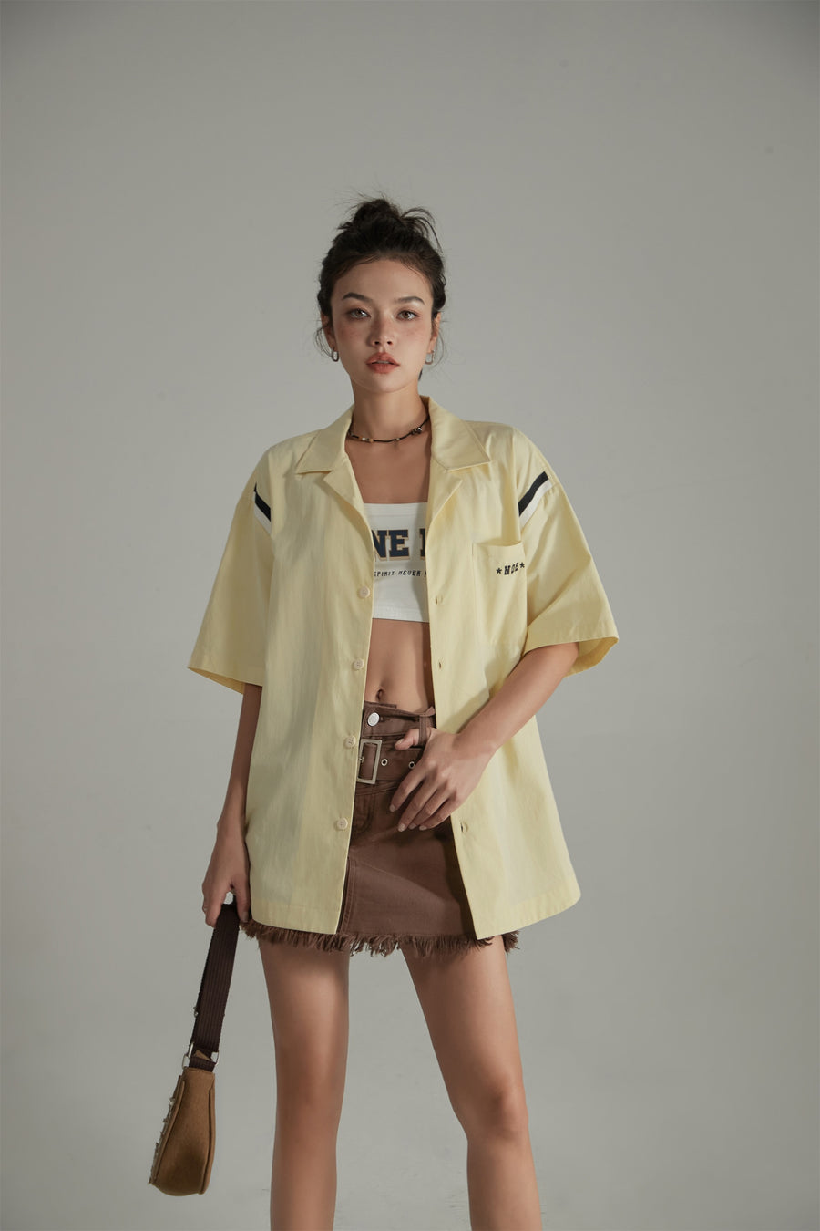 CHUU Noe Pocket Cotton Loose-Fitting Shirt