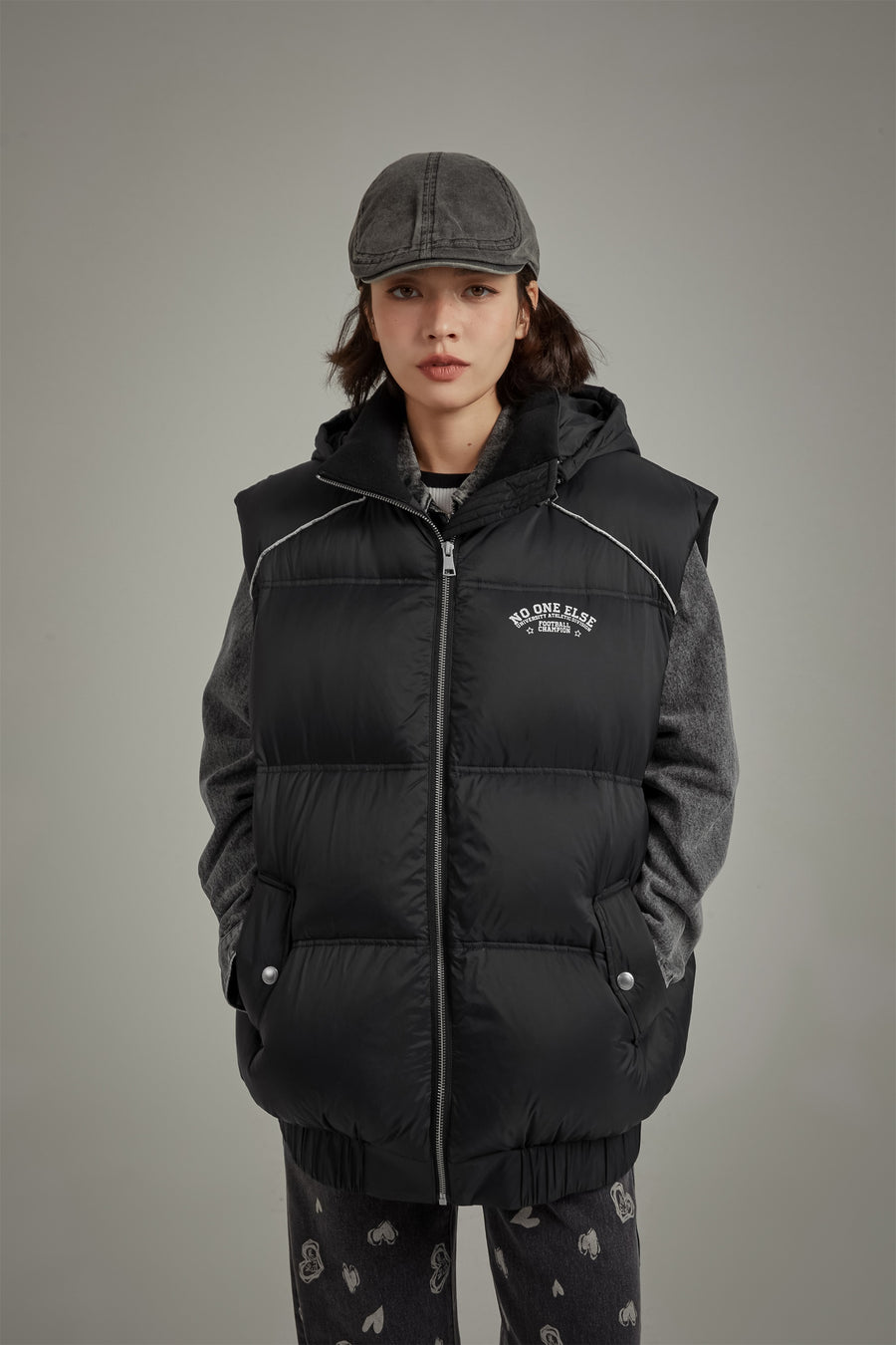 CHUU Hooded Padded Vest