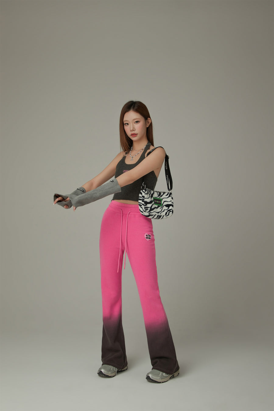 CHUU Color Matching Bootcut String Pants