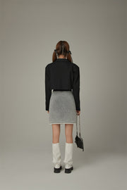 Logo Jacquard Knit Skirt