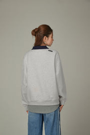 Polo Neck Boxy Sweatshirt