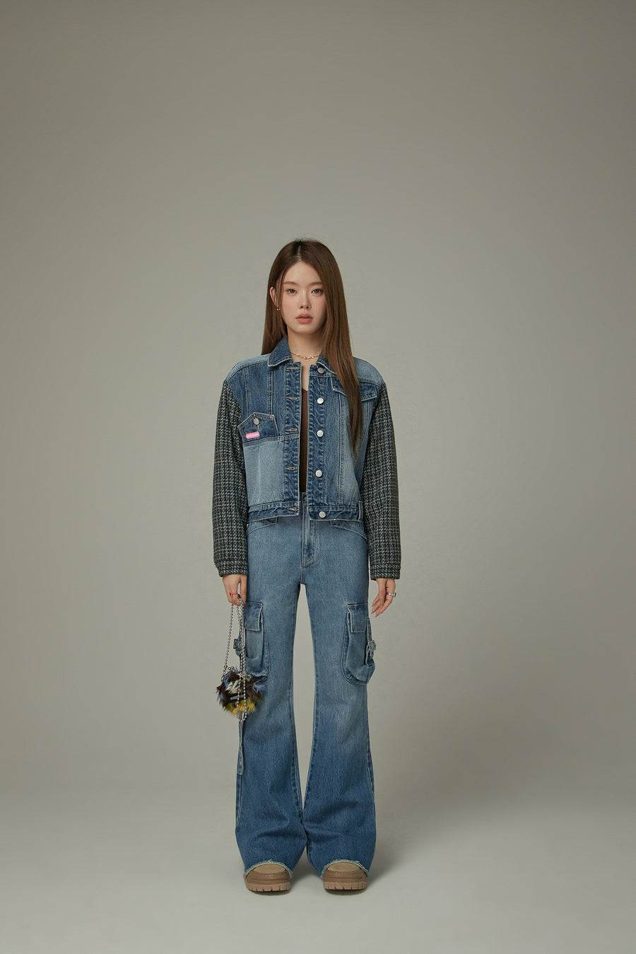 CHUU Pocket Bootcut Denim Jeans