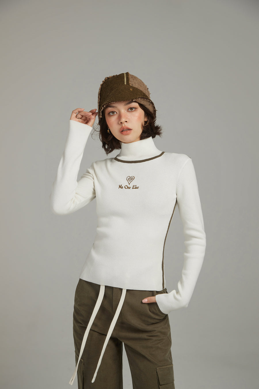 CHUU Simple Polar Knit Top