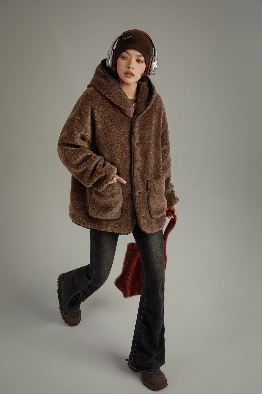 CHUU Fleece Hooded Jacket