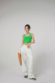 Summer Adjustable High Waist Wide Leg Pants