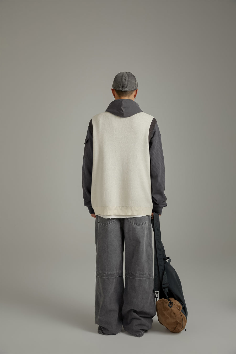 CHUU Logo Jacquard Knit Vest