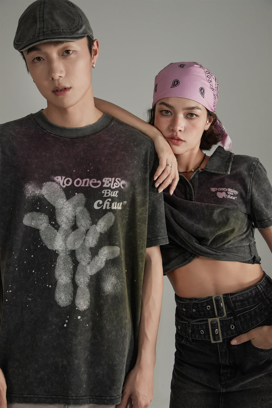 CHUU Vintage Lettering Loose Fit T-Shirt