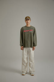 Solid Color Drawstring Casual Cargo Pants