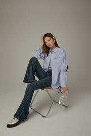 Heart Pocket Stripe Shirt