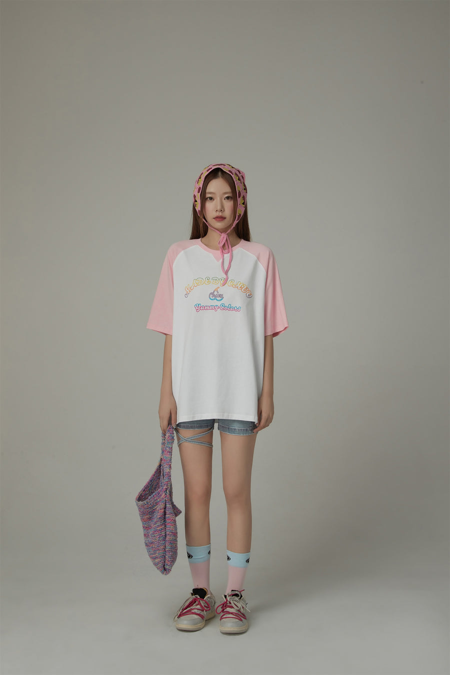 CHUU Color Blocked Yummy Colors Loose Fit T-Shirt