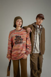 Logo Rainbow Loose Knit Sweater