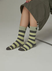 Heart Stripe High Socks