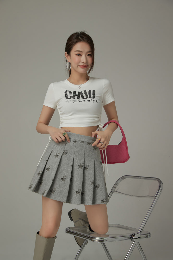 Chuu Star Pattern Pleated Skirt