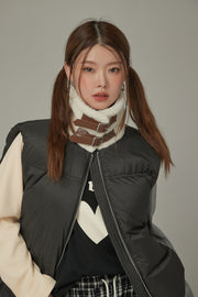 High Neck Collar Padded Vest