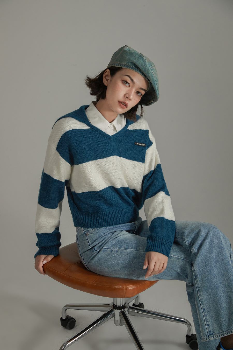 CHUU Sailor Color Scheme Knit Sweater