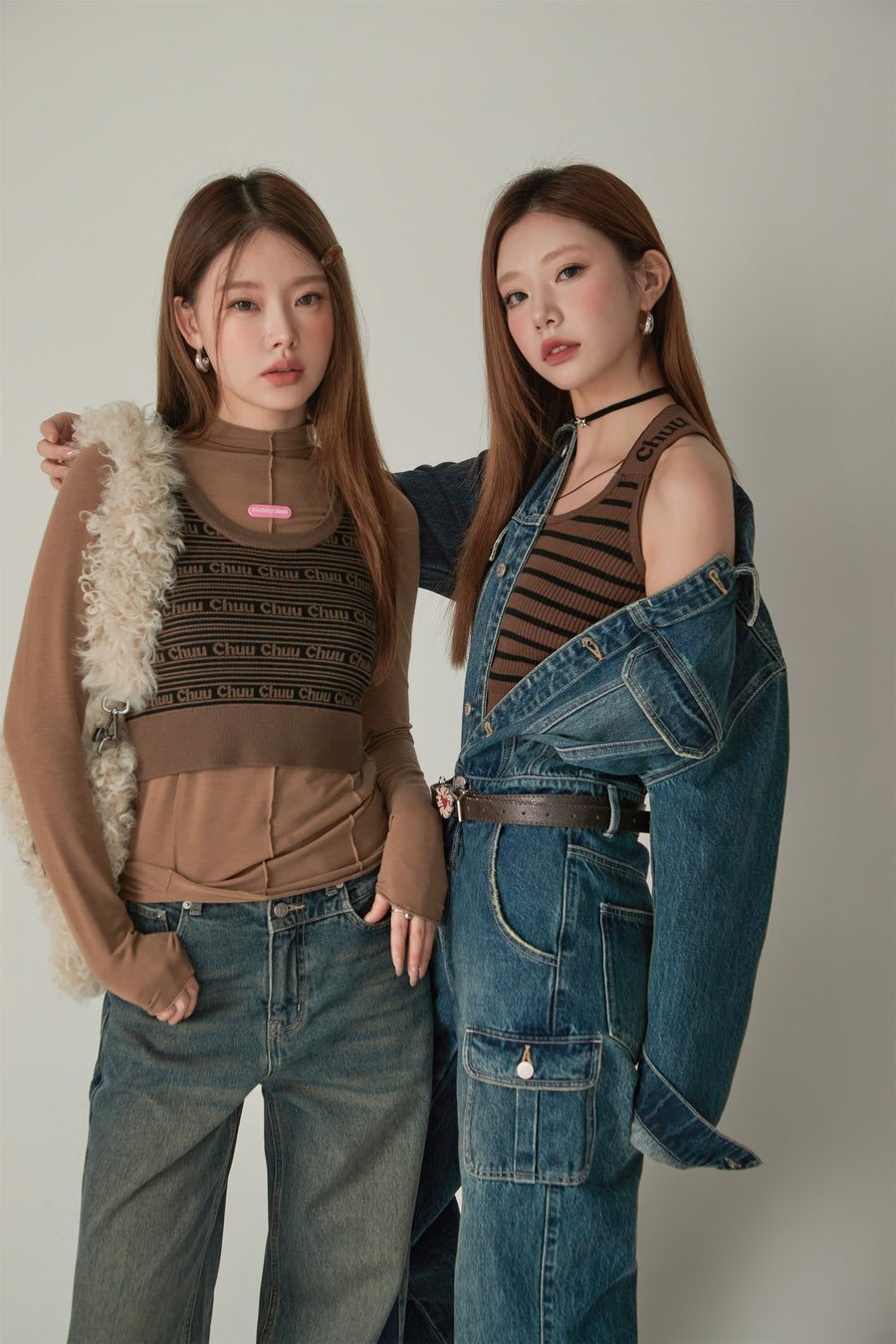 CHUU Pocket Denim Jumpsuit