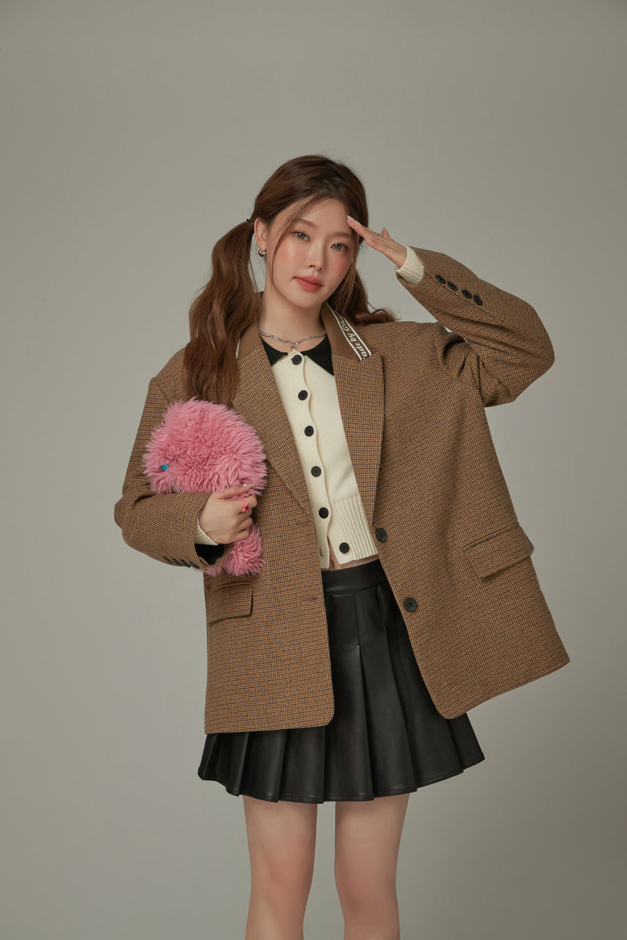 CHUU Color Collar Knit Cardigan