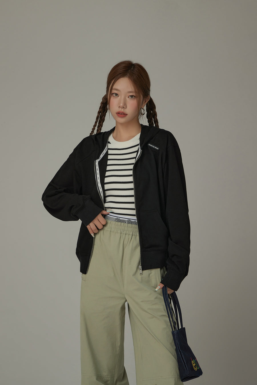 CHUU Basic Pocket Hooded Zip-Up