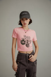 Vintage Color Crop T-Shirt