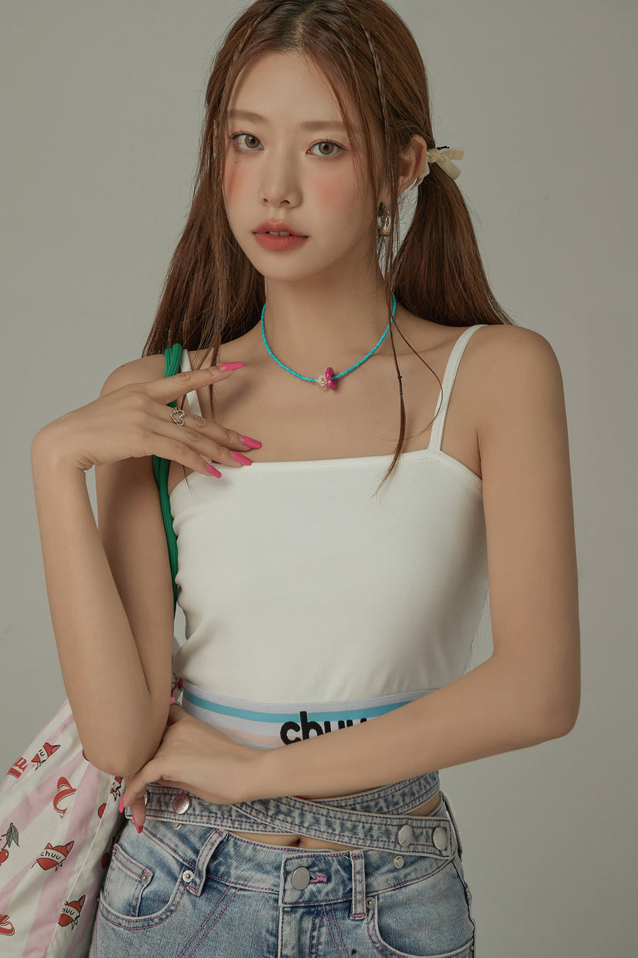 CHUU Color Basic Sleeveless Cropped Cami Top