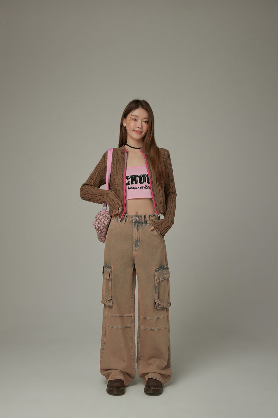 CHUU Pocket Color Straight Jeans