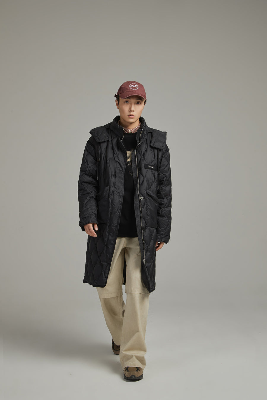 CHUU Hooded Quilted Padded Coat