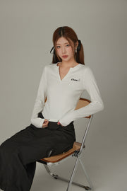 Logo Cherry Basic Button T-Shirt