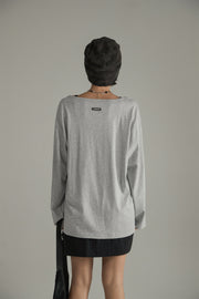 High Slit Loosefit Long Sleeve T-Shirt