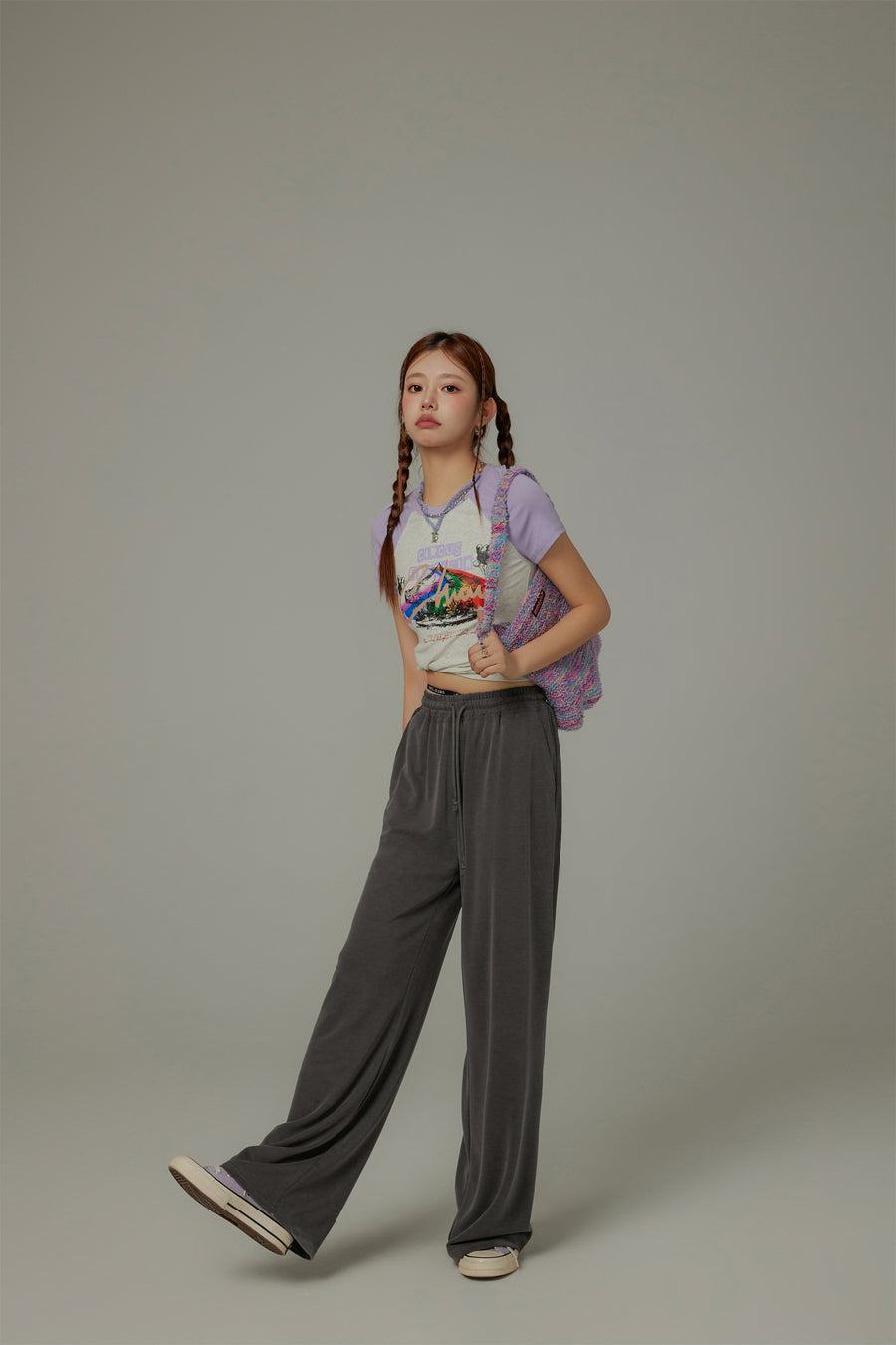 CHUU High Waist Drawstring Casual Training Pants