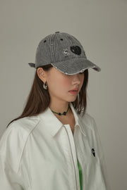 Heart Chuu Denim Ball Cap