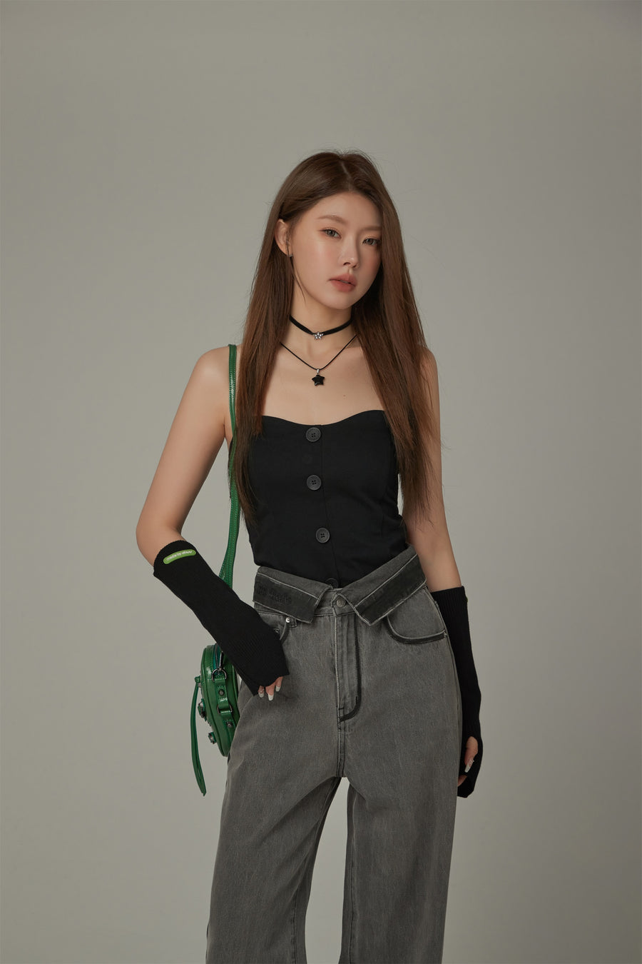 CHUU Button Tube Top