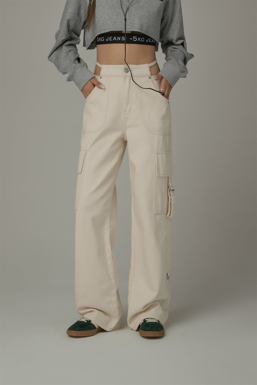 CHUU Pocket Straps Cargo Wide Pants