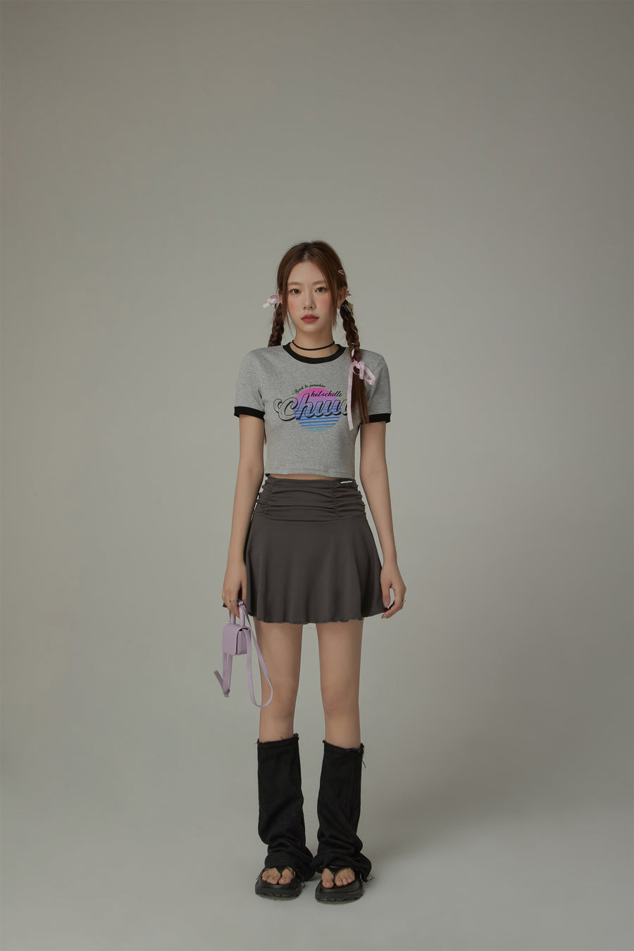 CHUU Color Combination Hot And Chill Line T-Shirt