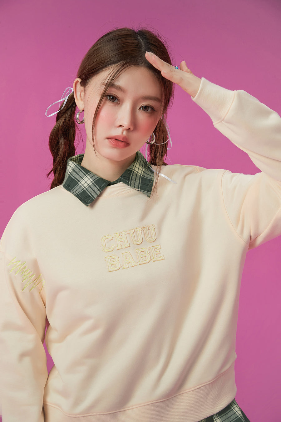 CHUU Logo Color Rouge Sweatshirt