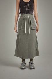 Pocket Casual Long String Skirt