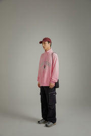 Logo Half Zip-Up Boxy Hoodie