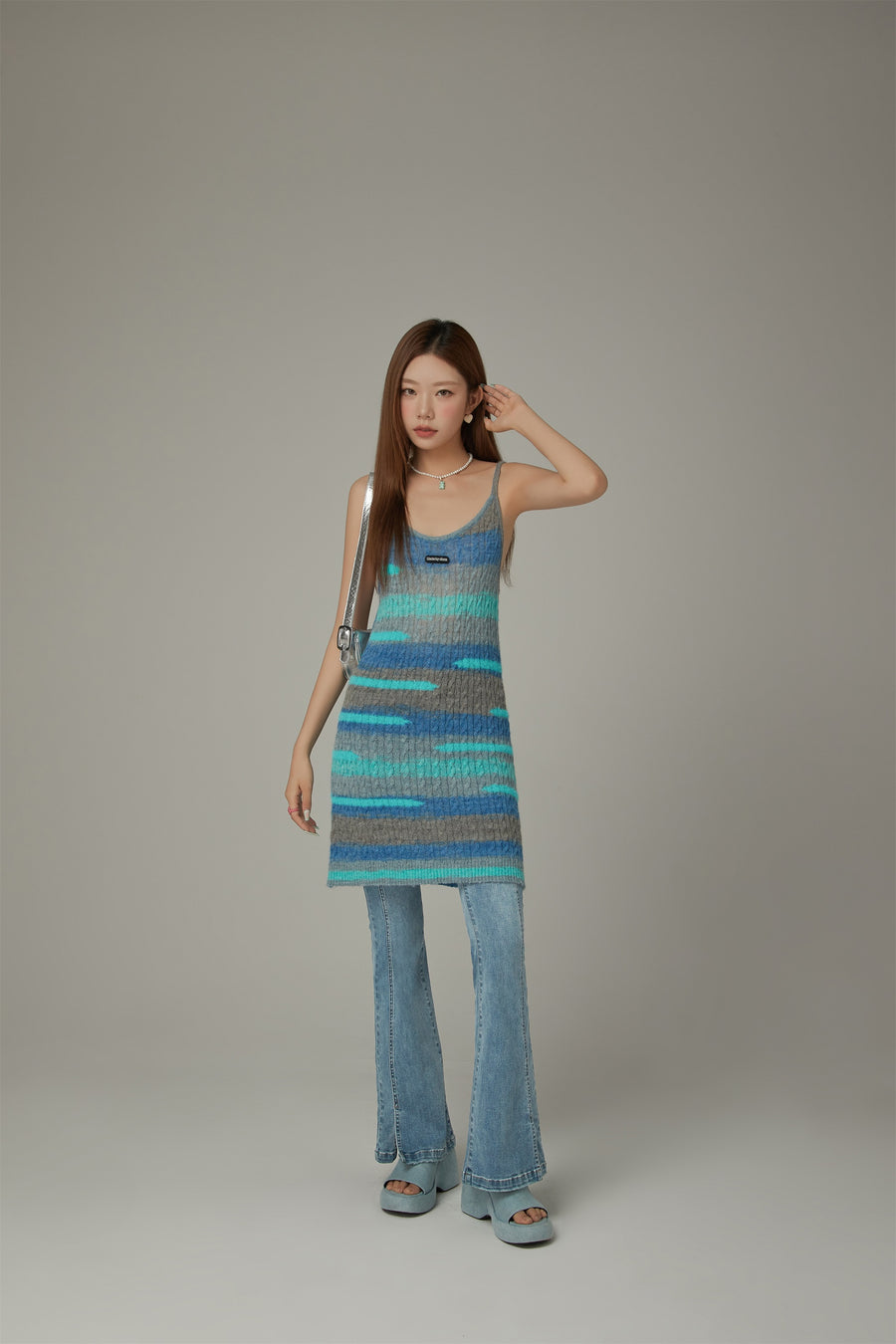 CHUU Multi Color Sleeveless Knit Dress